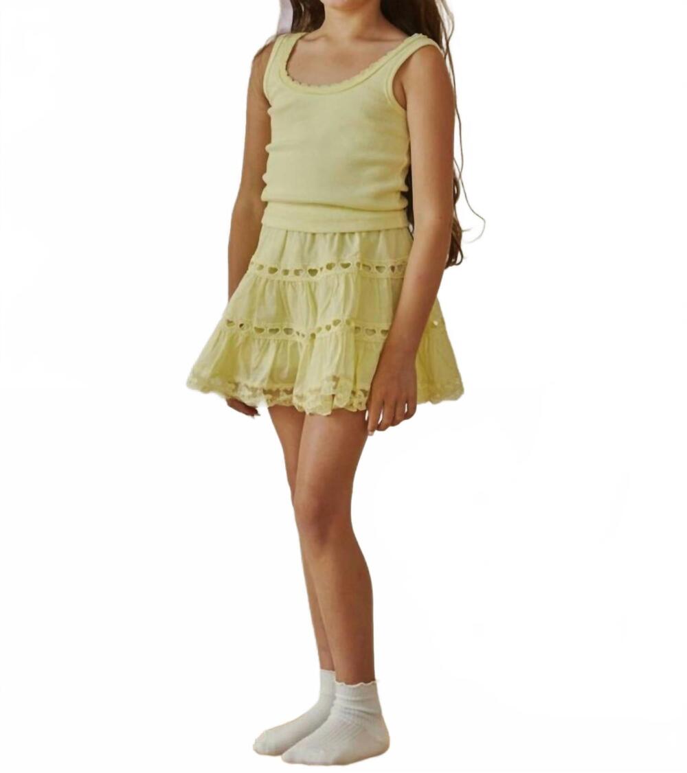 NEW THEME kids sofia mini skirt in pastel yellow